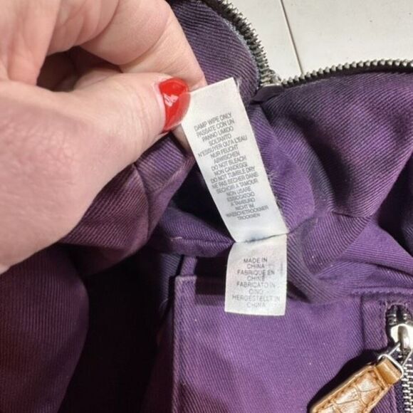 Paul Smith Women's Cotton Leather‎ Trim Double Handle Tote Shoulder Bag Black - Picture 12 of 16